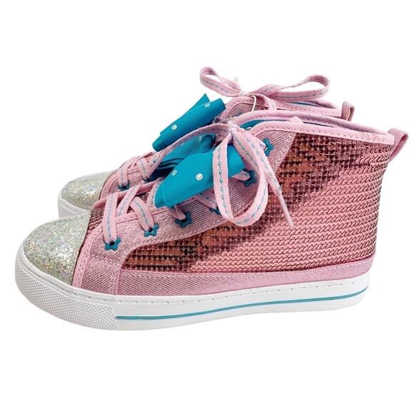 Nickelodeon Girls Sneakers Pink Sequin Sparkly Big Girls Size 3 NWT Jojo Sewa - Picture 6 of 6